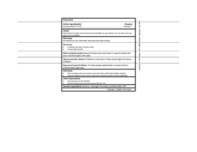 NurtureFlo Non-Gel Back Panel - NurtureFlo Non Gel Hand Sanitizer 16 oz (473 ml) bottle   back panel